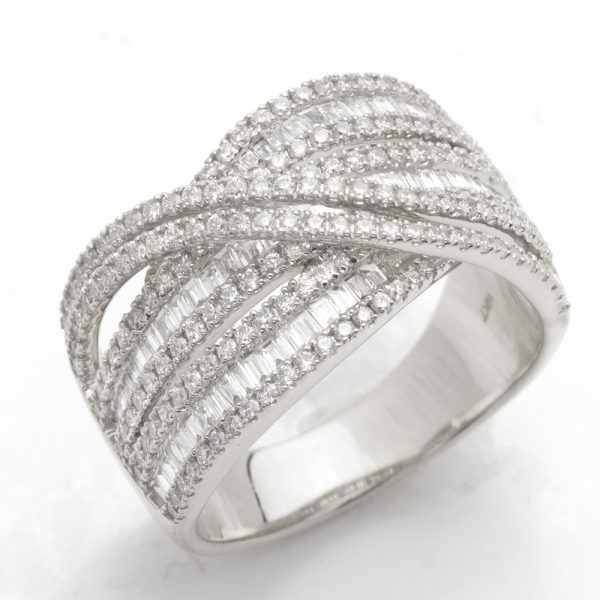 14KW 1.45CTW DESIGNER BAGUETTE DIAMOND BAND