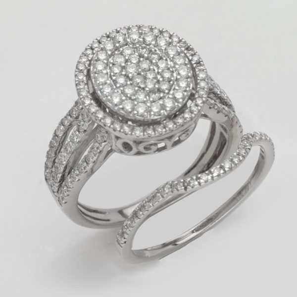 14KW 1.35CTW DIAMOND ROUND BRIDAL SET