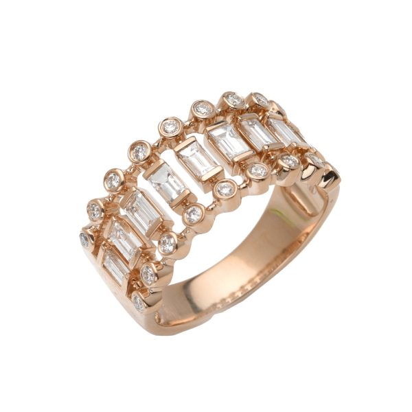 14KR 0.96CTW BAGUETTE LADIES DIAMOND RING