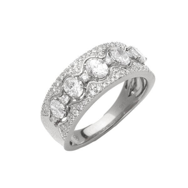 14KW 1.25CTW OVAL DIAMOND FILIGRE LADIES RING