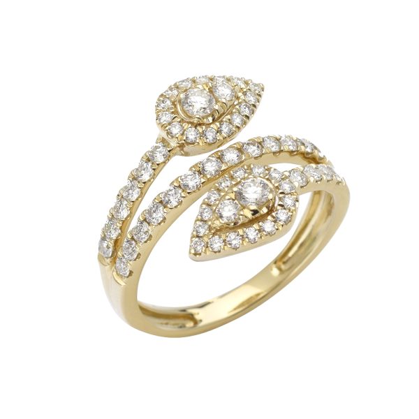 14KY 0.95CTW ROUND DIAMOND FANCY LADIES RING