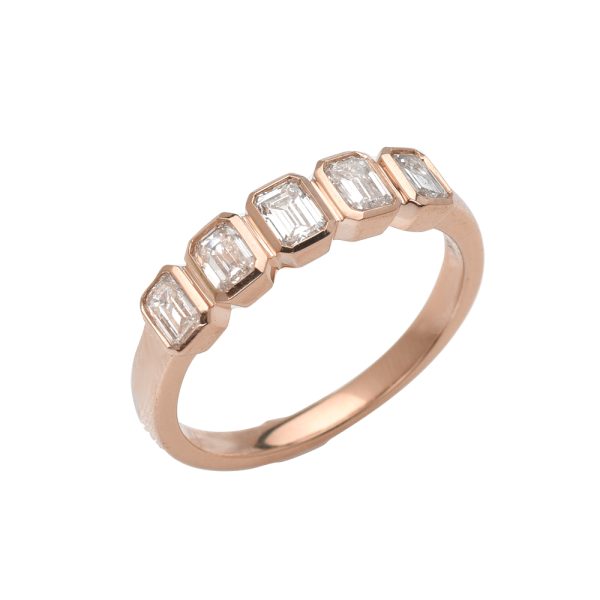 14KR 1.00CTW EMERALD CUT LADIES DIAMOND RING