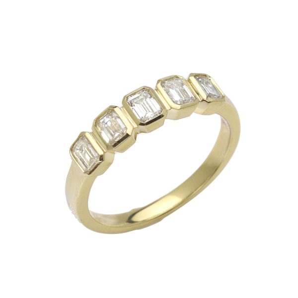 14KY 1.00CTW EMERALD CUT LADIES DIAMOND RING