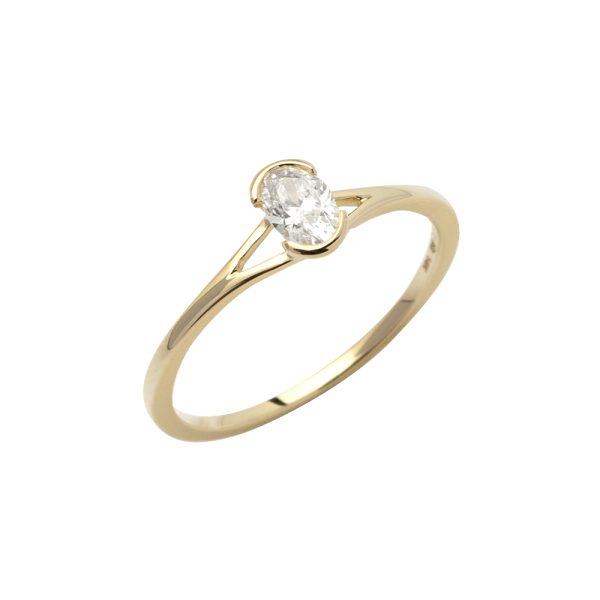 14KY 0.31CTW DIAMOND OVAL LADIES RING