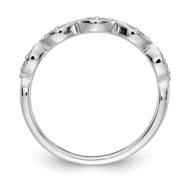 14k White Gold Fancy Diamond Band - Image 2