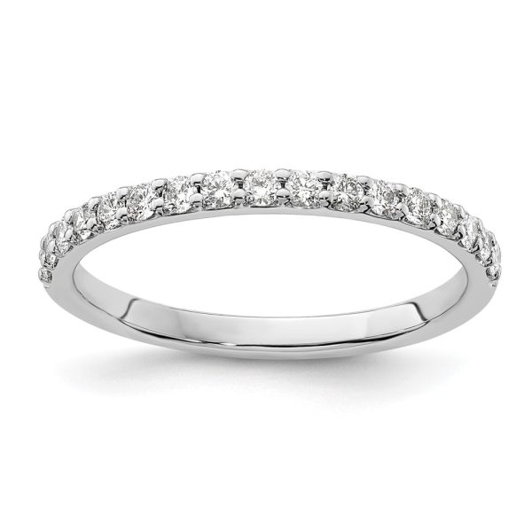 14k White Gold Diamond Band