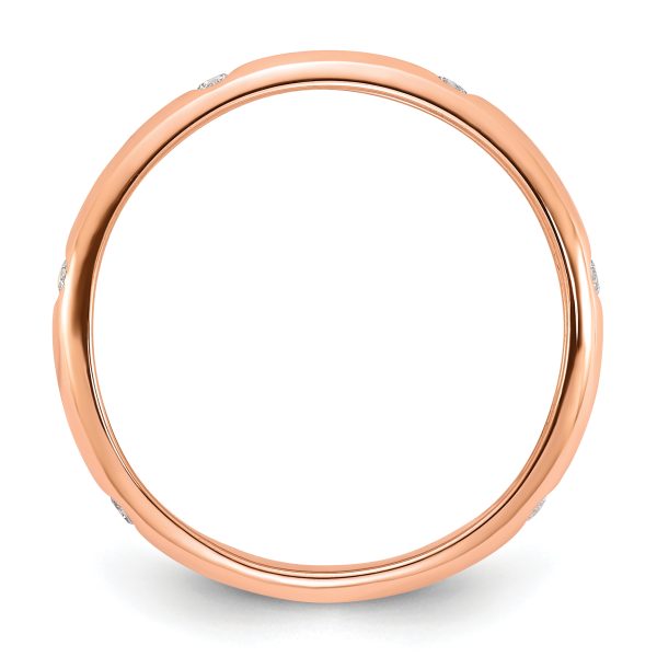 14k Rose Gold 6-stone Diamond Band - Image 2