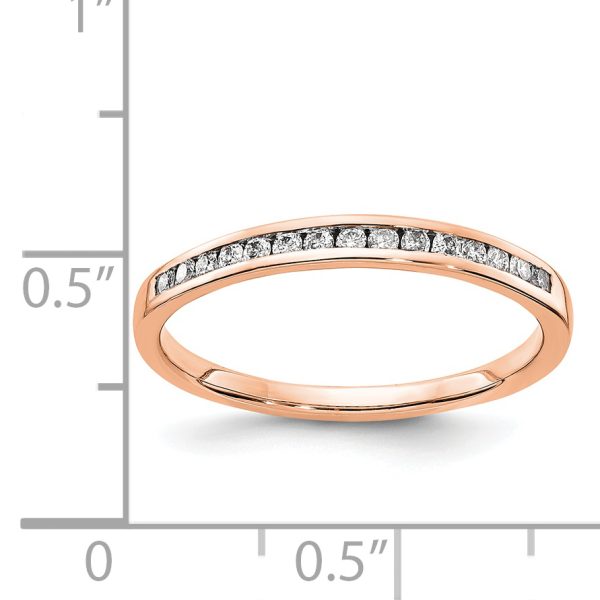 14k Rose Gold Diamond Channel Band - Image 2