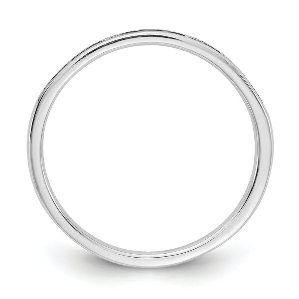 14k White Gold Diamond Channel Band - Image 2