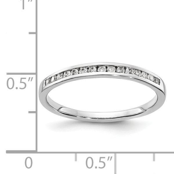 14k White Gold Diamond Channel Band - Image 3