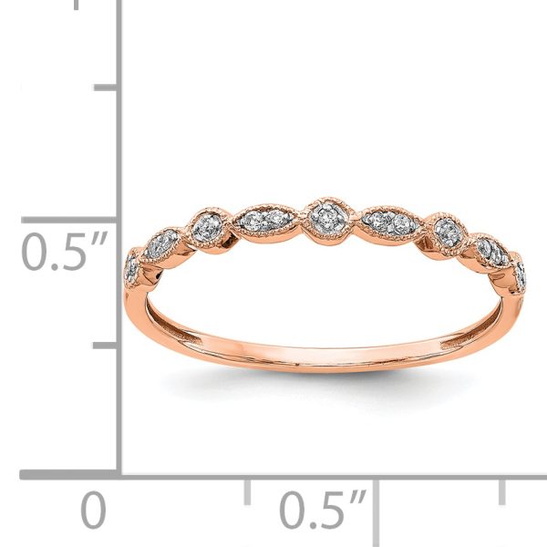 14k Rose Gold Diamond Fancy Band - Image 2