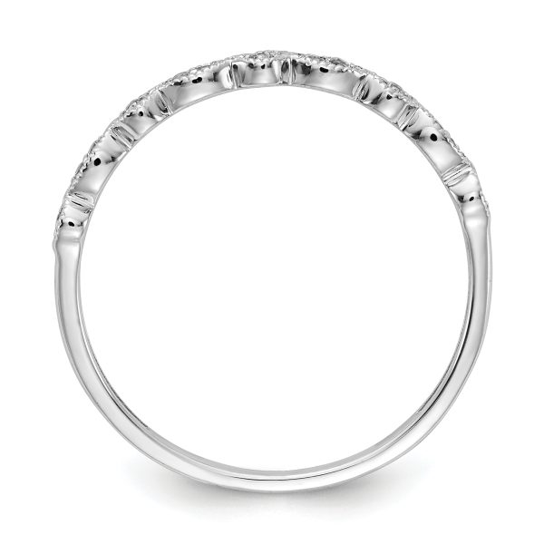 14k White Gold Diamond Fancy Band - Image 2