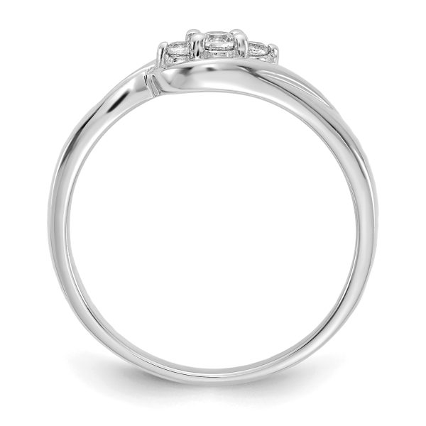 14k White Gold 3-stone Diamond Ring - Image 2