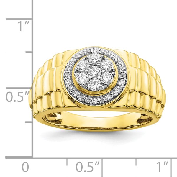 10K Lab Grown Diamond VS/SI FGH Men's Ring - Image 3