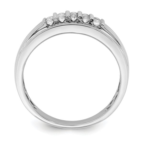10K White Gold Lab Grown Diamond VS/SI FGH Men's Ring - Image 2