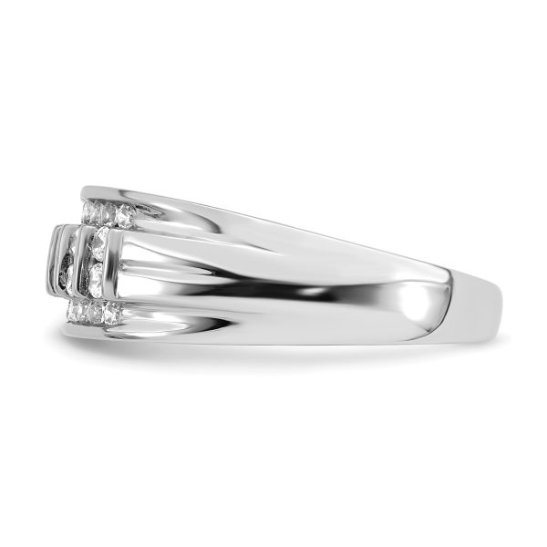 10K White Gold Lab Grown Diamond VS/SI FGH Men's Ring - Image 3