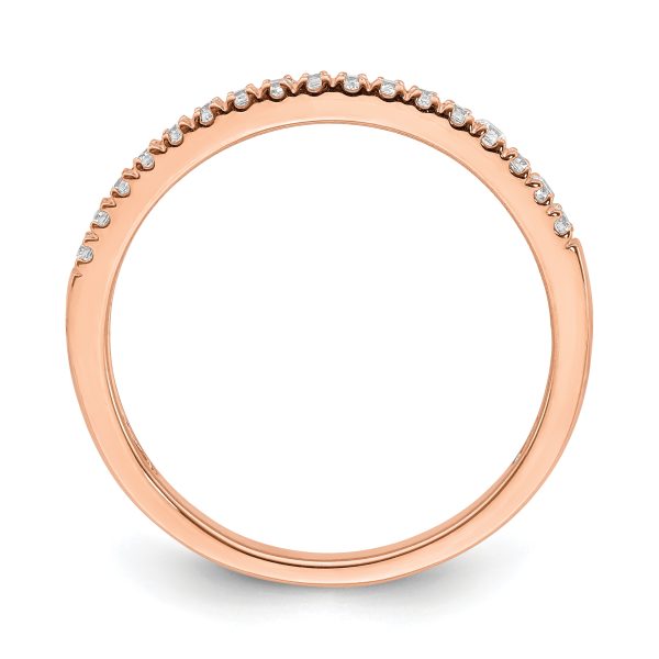 14k Rose Gold Diamond Wedding Band - Image 2