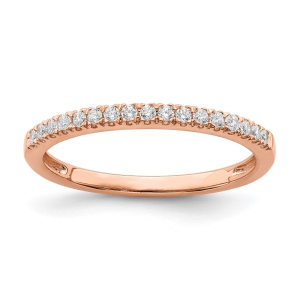 14k Rose Gold Diamond Wedding Band