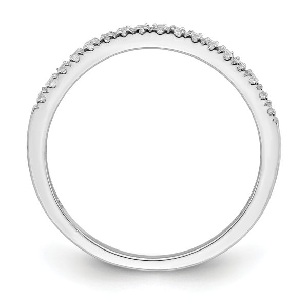 14k White Gold Diamond Wedding Band - Image 2
