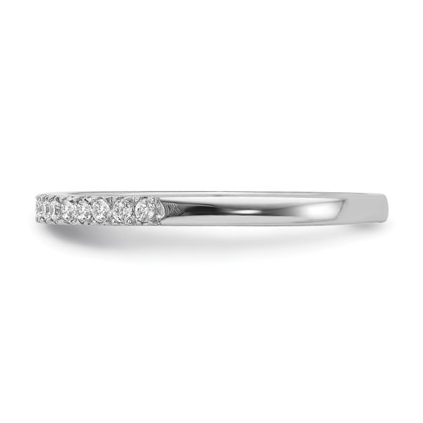 14k White Gold Diamond Wedding Band - Image 3