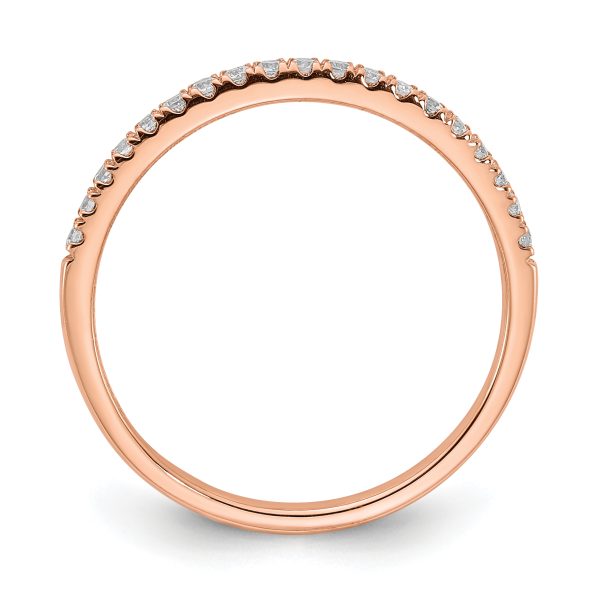 14k Rose Gold Diamond Wedding Band - Image 2