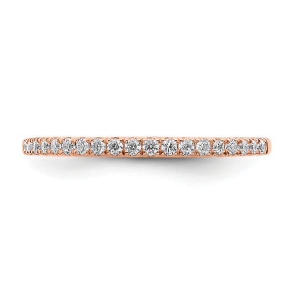 14k Rose Gold Diamond Wedding Band - Image 3