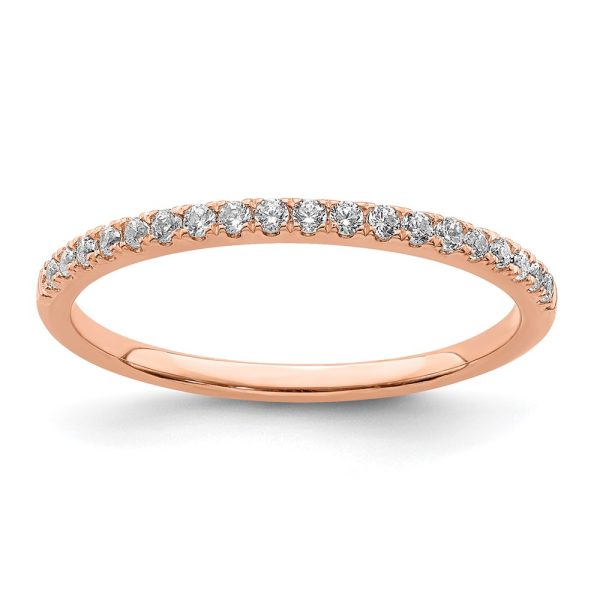 14k Rose Gold Diamond Wedding Band