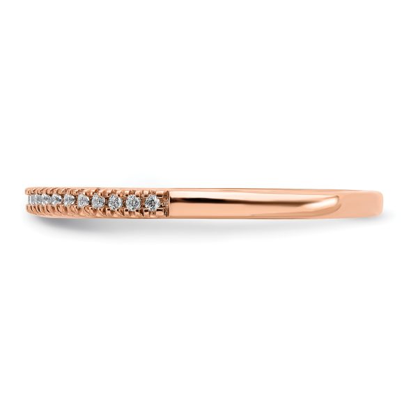 14k Rose Gold Diamond Wedding Band - Image 3
