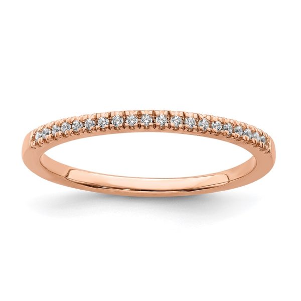 14k Rose Gold Diamond Wedding Band