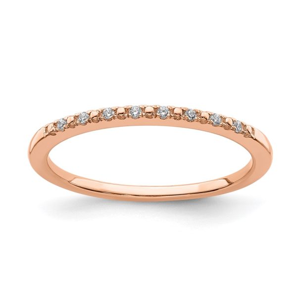 14k Rose Gold Diamond Wedding Band