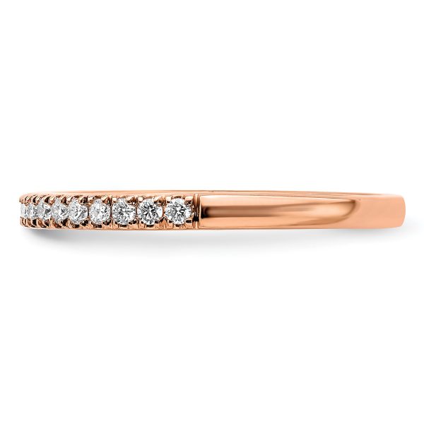 14K Rose Gold Lab Grown Diamond VS/SI FGH Wedding Band - Image 3