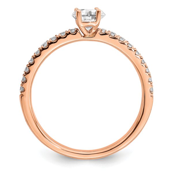 14K Rose Gold Lab Grown Diamond VS/SI FGH Comp Engagement Ring - Image 2