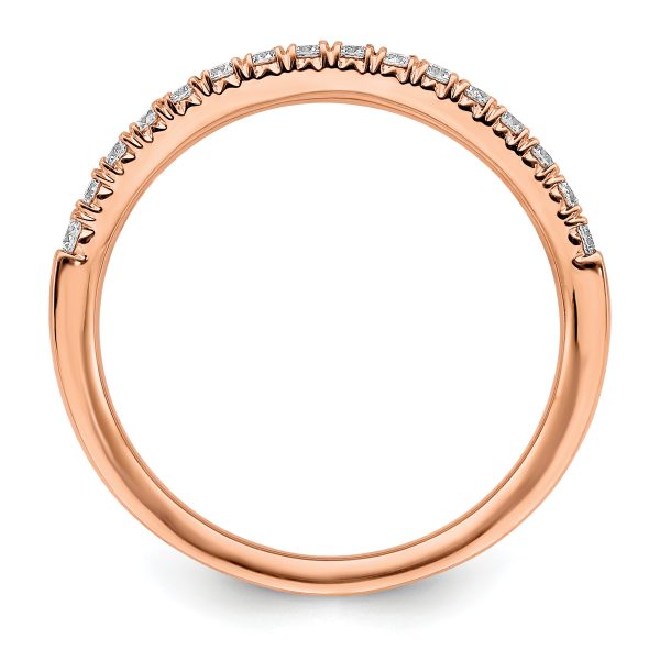 14K Rose Gold Lab Grown Diamond VS/SI FGH Wedding Band - Image 2