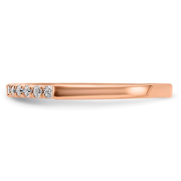 14K Rose Gold Lab Grown Diamond VS/SI FGH Wedding Band - Image 3