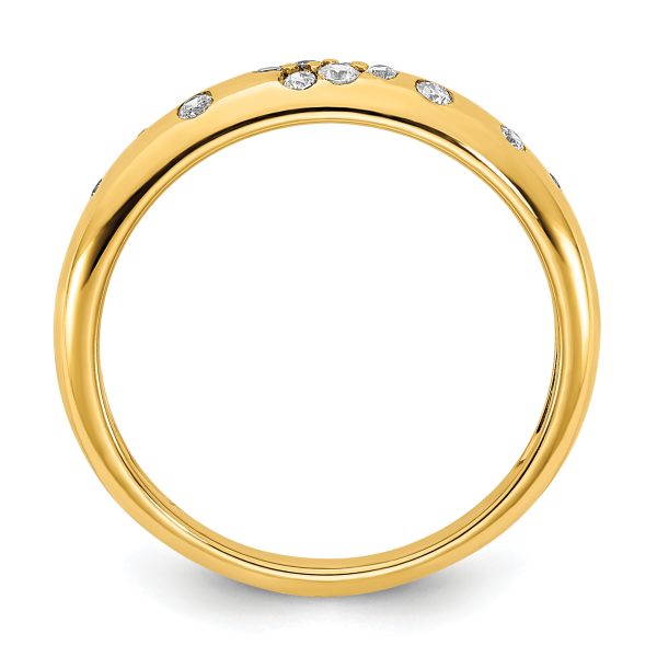 14K Polished Diamond Sprinkle Ring - Image 2