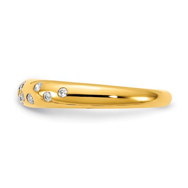 14K Polished Diamond Sprinkle Ring - Image 3