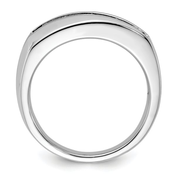 10K White Gold Lab Grown Diamond VS/SI FGH Men's 5-Stone Ring - Image 2