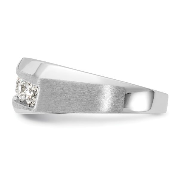 10K White Gold Lab Grown Diamond VS/SI FGH Men's 5-Stone Ring - Image 3