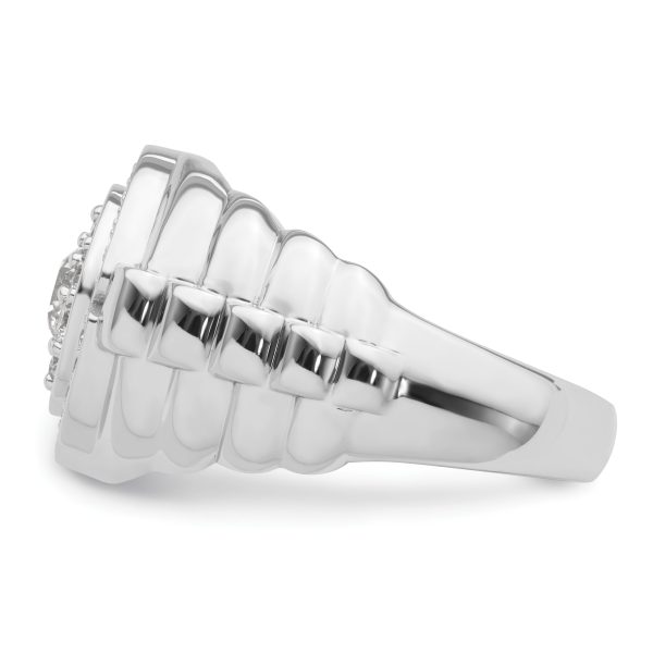 10K White Gold Lab Grown Diamond VS/SI FGH Men's Ring - Image 3