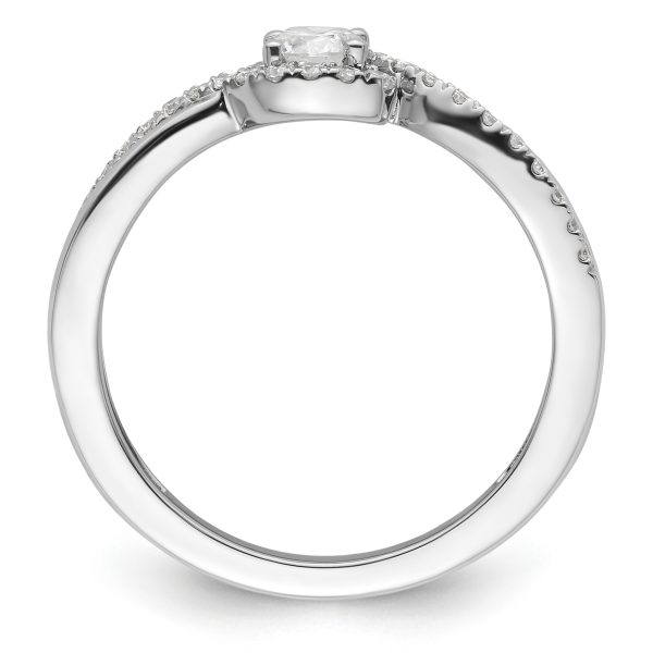 10k White Gold VS/SI FGH Lab Grown Diamond Ring - Image 2