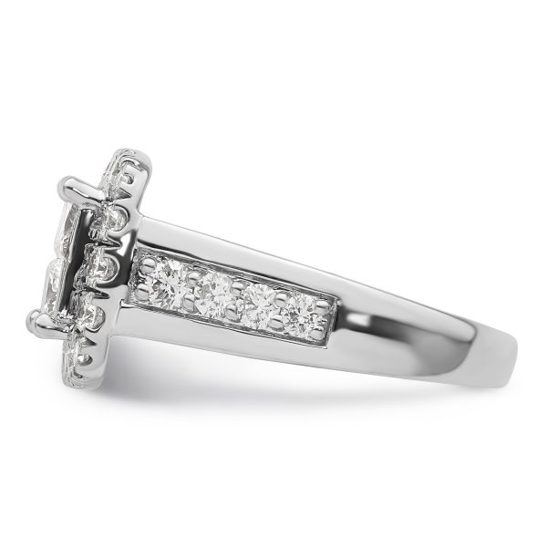 10k White Gold VS/SI FGH Lab Grown Diamond Ring - Image 3