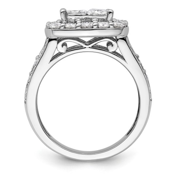 10k White Gold VS/SI FGH Lab Grown Diamond Ring - Image 2