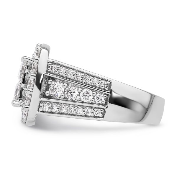 10k White Gold VS/SI FGH Lab Grown Diamond Ring - Image 3