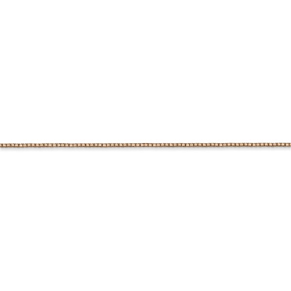 14k Rose Gold .9mm Box Chain - Image 2