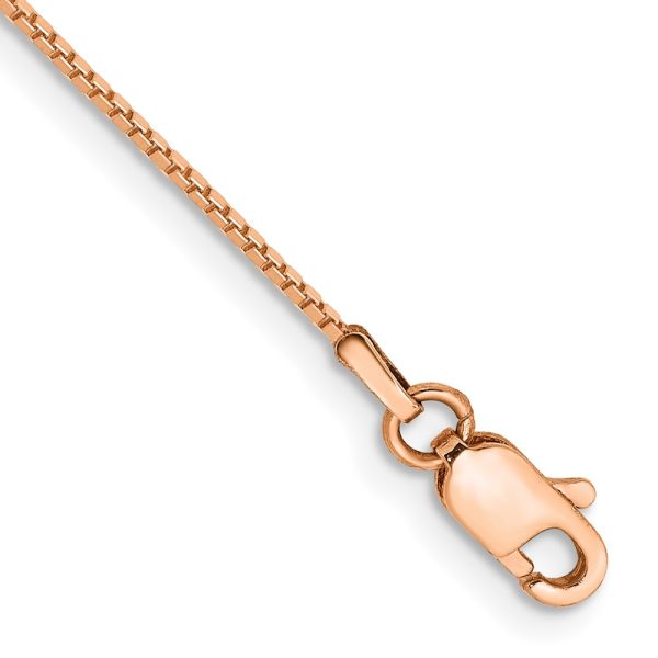 14k Rose Gold .9mm Box Chain