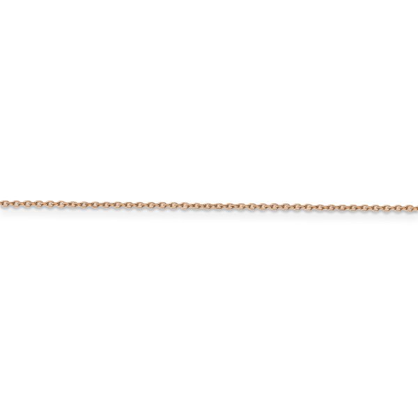 14k Rose Gold 1.0mm D/C Cable Chain - Image 2