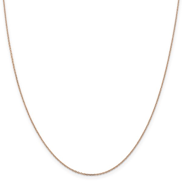 14k Rose Gold 1.0mm D/C Cable Chain