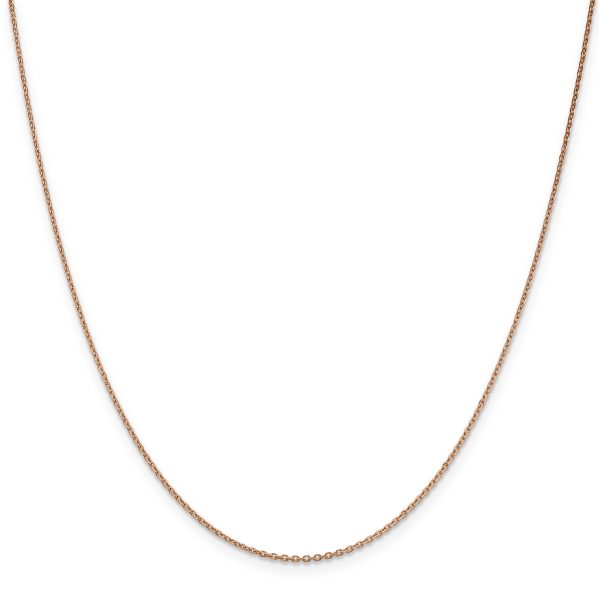 14k Rose Gold 1.4mm D/C Cable Chain