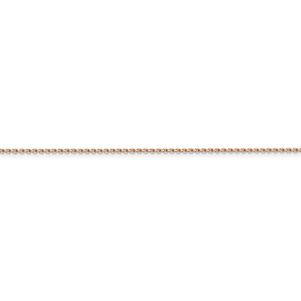 14k Rose Gold 1.4mm D/C Cable Chain - Image 2