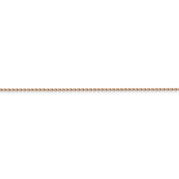 14k Rose Gold 1.4mm D/C Cable Chain - Image 2